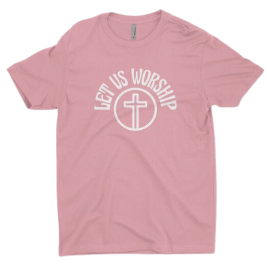 Let Us Worship Kids Tee - Pink