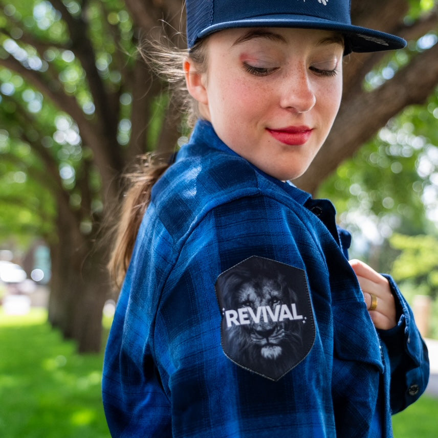 Revival or Bust Flannel - Blue/Black