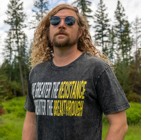 Greater the Resistance - Faded Black Tshirt